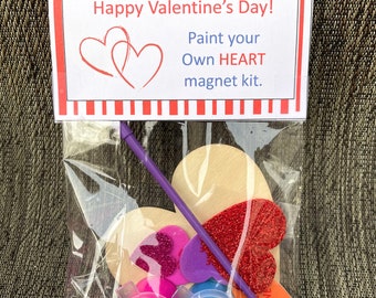Paint your own, paint your own, Valentine’s Day, Valentine’s Day, Heart, Love, crafts, Valentines wooden craft, Bag, Favor, class gifts