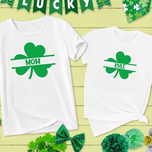 Saint Patrick&#39;s Day Custom T-Shirt, Shamrock name Tee, Lucky Charm Saint Patrick&#39;s Day Tees, Saint Patrick&#39;s Group Shirts, Ireland Couple