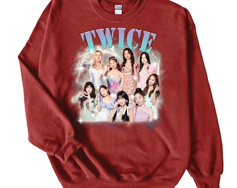 Cute Twice Members Chibi Sweatshirt, Twice Kpop Sweatshirt, Kpop Shirt,K-Drama Sweat, Korean Lover Gift, Korean Heart Hoodie, Korean Pop