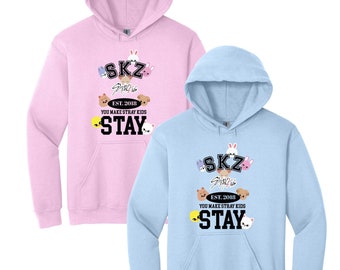Cute Stray Kids Members Chibi Sweatshirt, Stray Kids Hoodie, Stray Kids Group Shirts, Music Lover Sweatshirt, Gift for K-Pop lover