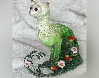 Cat Original Figurine Surrealism Sculpture Art Handmade Nouveau Feline Sculpture
