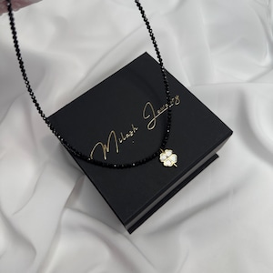 Natürliche Spinell Stein Halskette, Spinell Choker, Perlen schwarz Choker, Geburtsstein Edelstein Choker