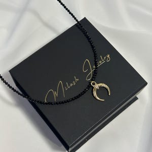 Natürliche Spinell Stein Halskette, Spinell Choker, Perlen schwarz Choker, Geburtsstein Edelstein Choker