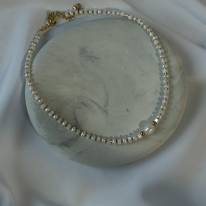 White pearl choker, natural pearl choker, Pearl necklace, Handmade necklace, Freshwater pearl choker, wedding pearl choker, wedding necklace