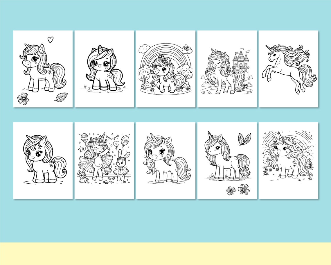 Unicorn Coloring Pages | 30 Printable Kids Coloring Pages | Unicorn