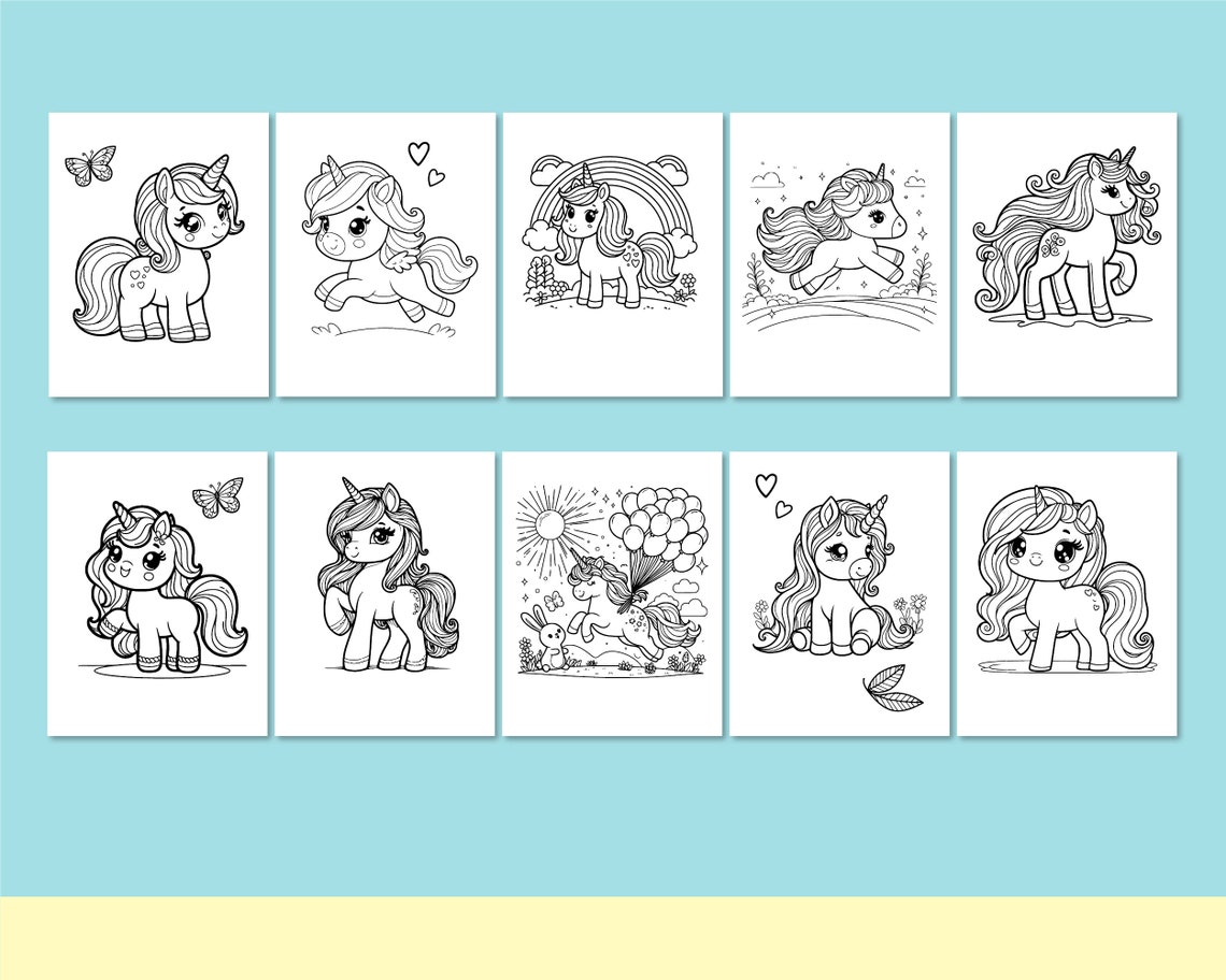 Unicorn Coloring Pages | 30 Printable Kids Coloring Pages | Unicorn