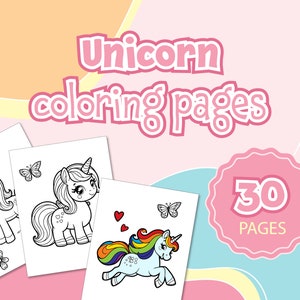 Unicorn Coloring Pages | 30 Printable kids coloring Pages | Unicorn coloring | Unicorn coloring sheets | Girls coloring pages