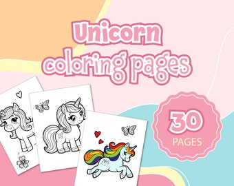 Unicorn Coloring Pages | 30 Printable kids coloring Pages | Unicorn coloring | Unicorn coloring sheets | Girls coloring pages
