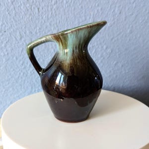 Vintage Small Pitcher Vase Arrow Pottery Japan Mid Century 1950s