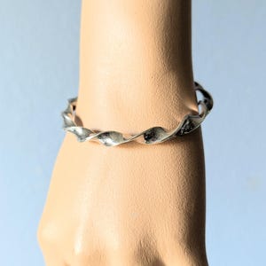 Vintage Sterling Silver Bracelet Twisted Bangle