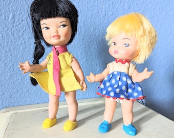 Vintage Remco Dolls Jan and Heidi 1967