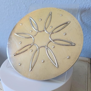 1950s Towle Sterling Silver Trivet Awakening Atomic Design Vintage