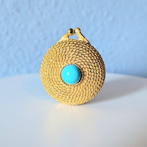 Estee Lauder Perfume Compact With Turquoise - Etsy display picture 1