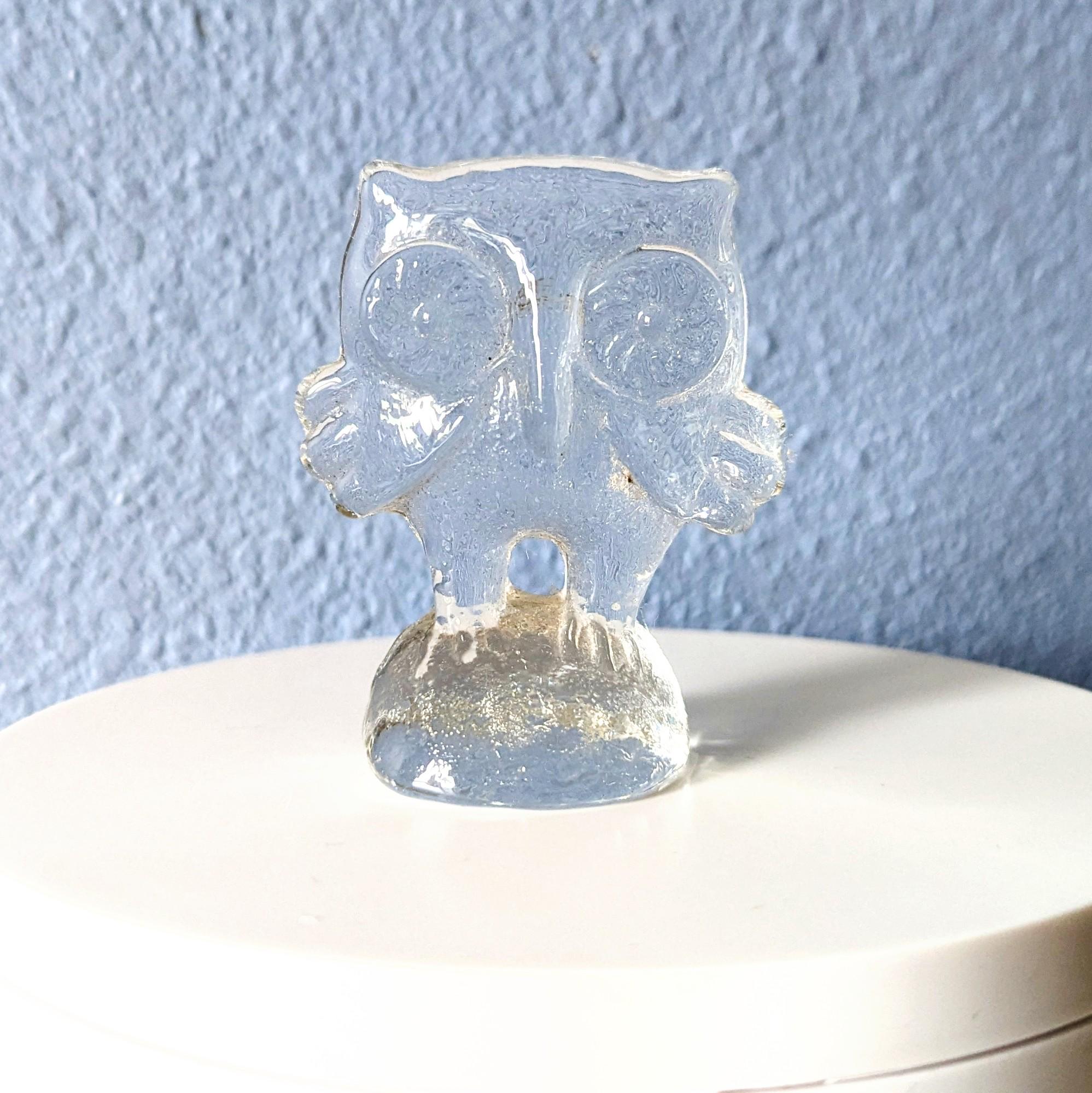 Vintage Kosta Boda Viking Krona Glass 1960s Owl