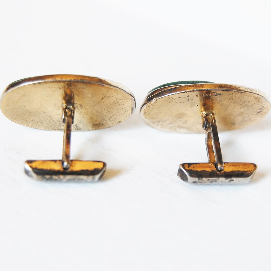 Premium Cufflinks - Sterling Silver Plain Oval (294-03)