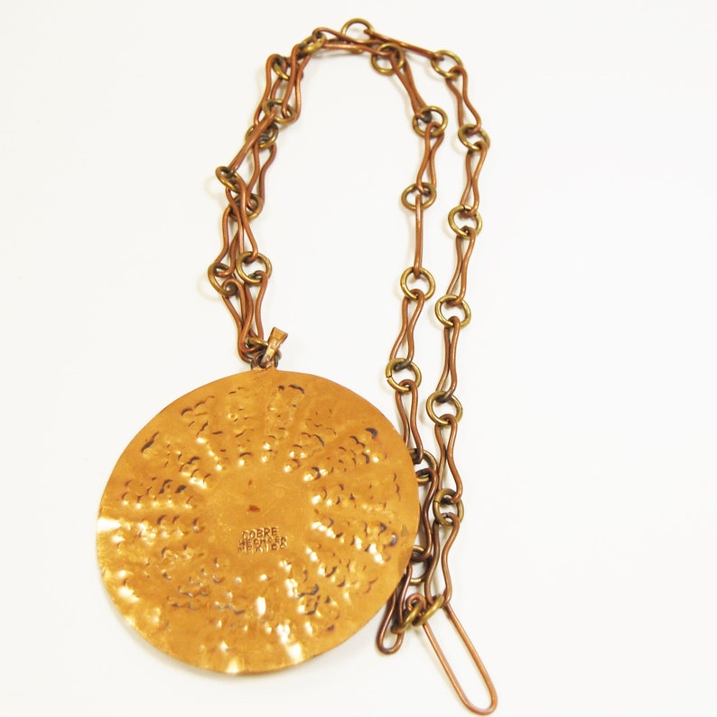Vintage Cobre Mexico Mixed Metal Necklace Brass and Copper Sun Etsy