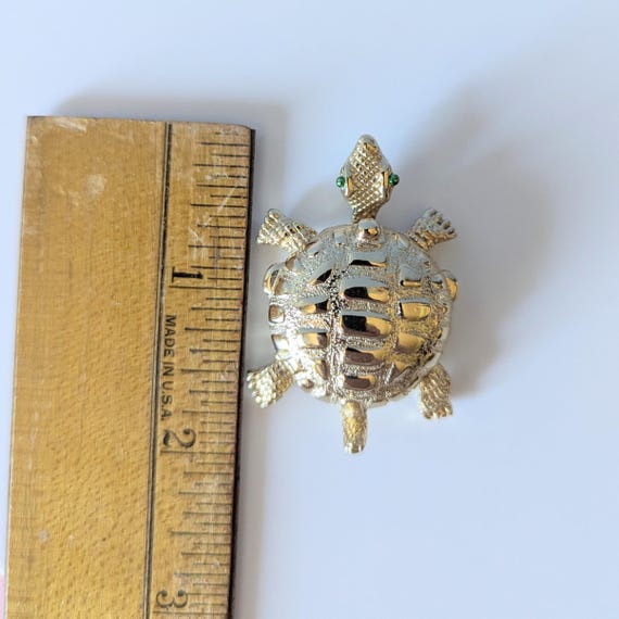 Vintage 1970s Turtle Solid Perfume Compact Helena… - image 3