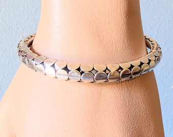 Vintage Sterling Silver Bracelet 925 BA Suarti Bali Dot Cuff