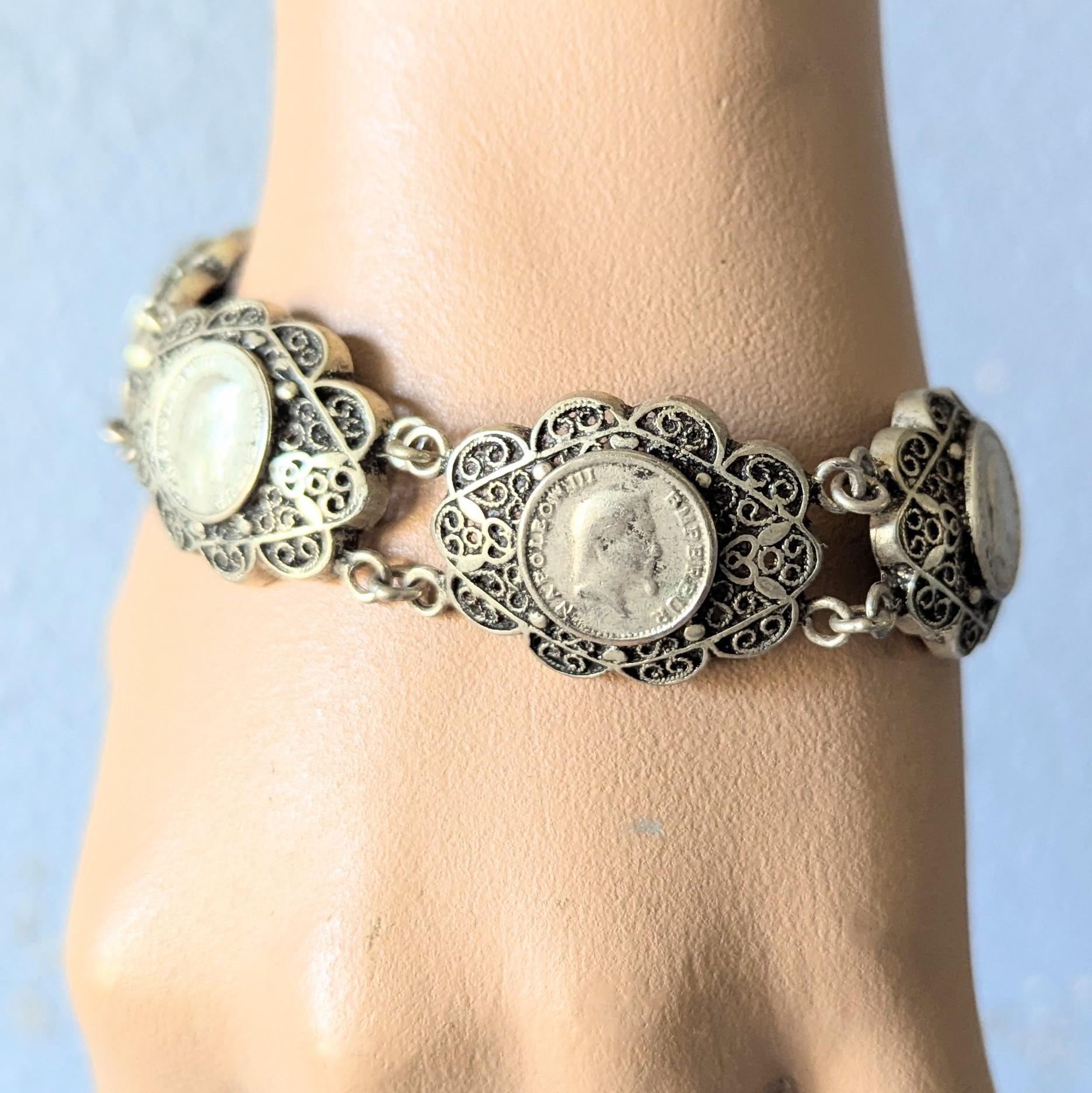Vintage Coin Bracelet - Etsy