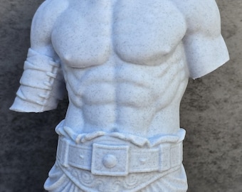 Roman Gladiator Torso Statue, Gladiator 3D Printed Sculpture, Roman Statue Ancient Warrior Decor, Torso Sculpture Classical Gift