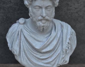 Marcus Aurelius Bust Statue – Modern Stoic Decor, 3D Printed