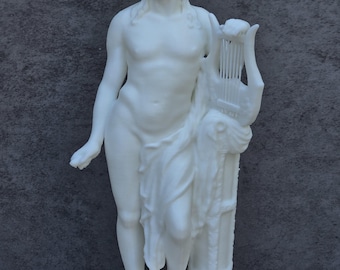Apollo Statue With Lyre, Music Lover Gift 3D Printed, Greek God Apollo Sculpture, God of Music Decor, Mythology Art, Musician Gift