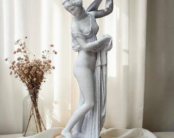 Venus Callipyge Statue, Aphrodite Stone-Finish Sculpture, Greek Goddess Decor, Classical Art, Mythology Figure