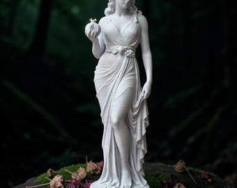 Persephone Statue, Dark Goddess Pagan Home Decor, Greek Goddess Sculpture, Gothic Witch Altar Decor, Mythology Gift for Her