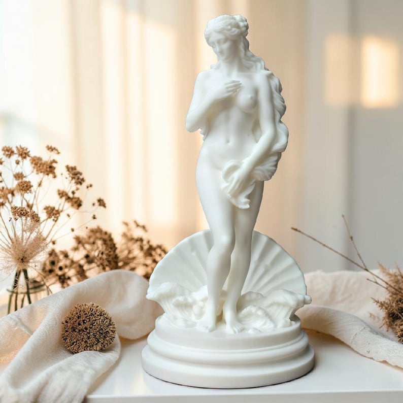 Birth of Venus Statue, Renaissance Decor, Aphrodite Goddess Sculpture, Botticelli Art, Mythology Gift for Her image 1