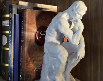 The Thinker Statue, Bookend Statue Desk Decor, Philosophy Gift, Rodin Office Sculpture