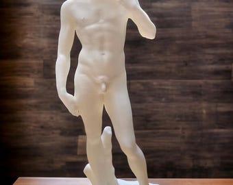 Giftable David Desktop Statue | 3D Printed Greek Bust | Renaissance Michelangelo Decor Gift