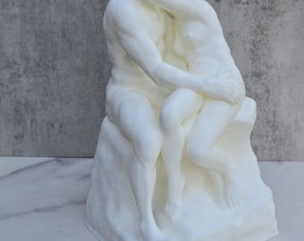 The Kiss Statue, Rodin Romantic Sculpture 3D Printed, Couple Statue Love Art, Anniversary Gift, Wedding Decor, Classical Lovers Gift
