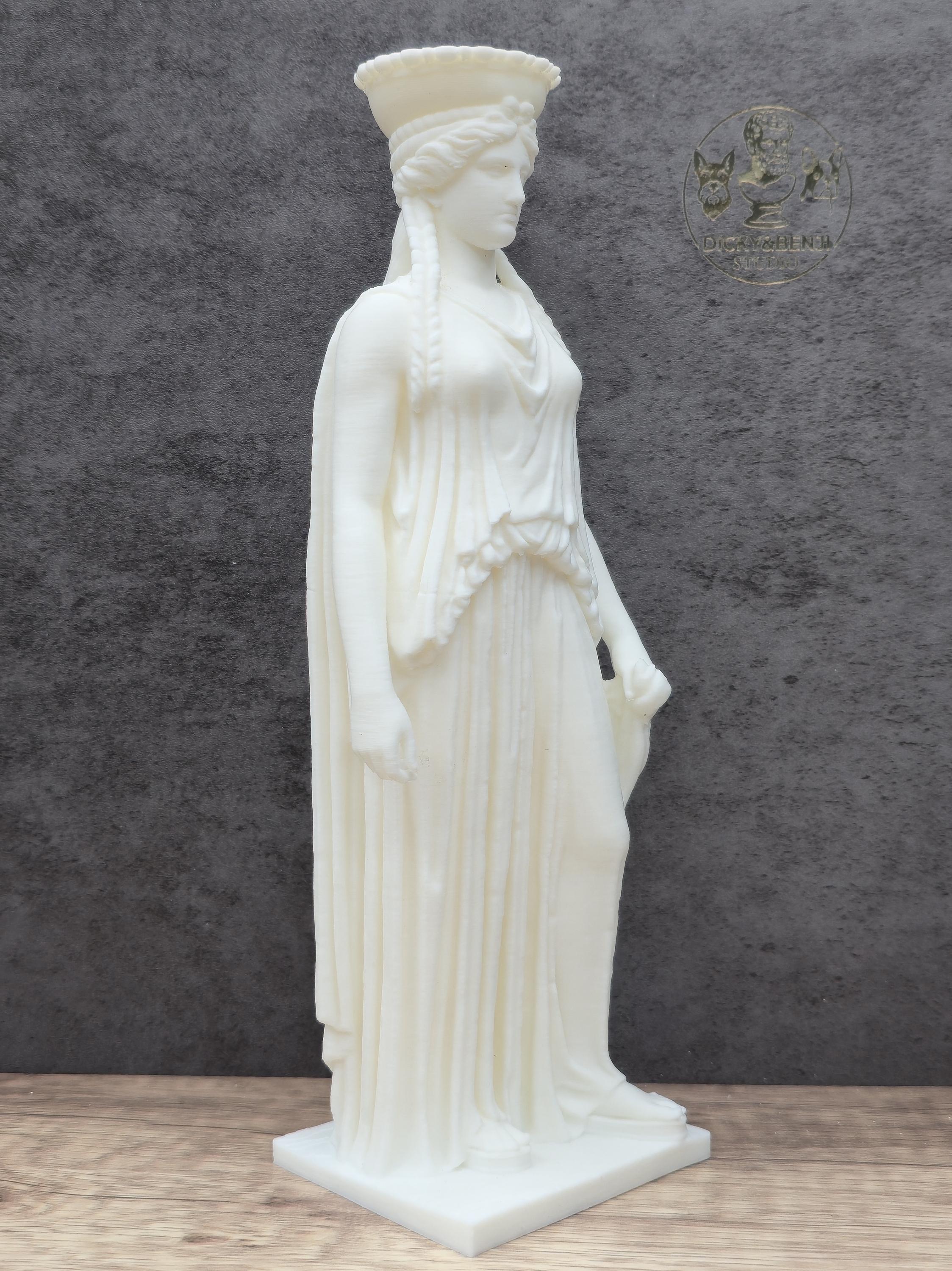 カリアティード像、アクロポリス美術3Dプリント、アテネのギリシャ女性