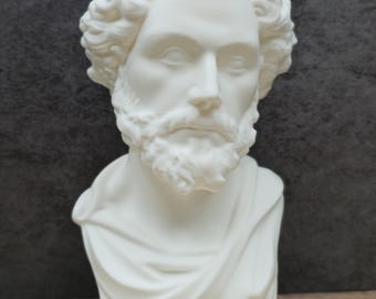 Marcus Aurelius Bust, Roman Bust 3D Printed, Stoic Gift, Memento Mori Decor, Philosopher Statue, Ancient Rome Art, Stoicism Gift