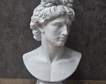 Apollo Bust, Mythology Bust, Roman Bust Sculpture, Ancient Greek Bust, Greek God Bust