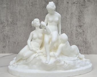 Three Graces Statue | Classical Greek Roman Sculpture | Neoclassical Female Figures Art Decor– 3D Printed