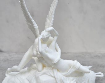 Eros and Psyche Sculpture, Cupid and Psyche Statue 3D Printed, Romantic Couple Decor, Love Sculpture, Anniversary Gift, Mythology Art