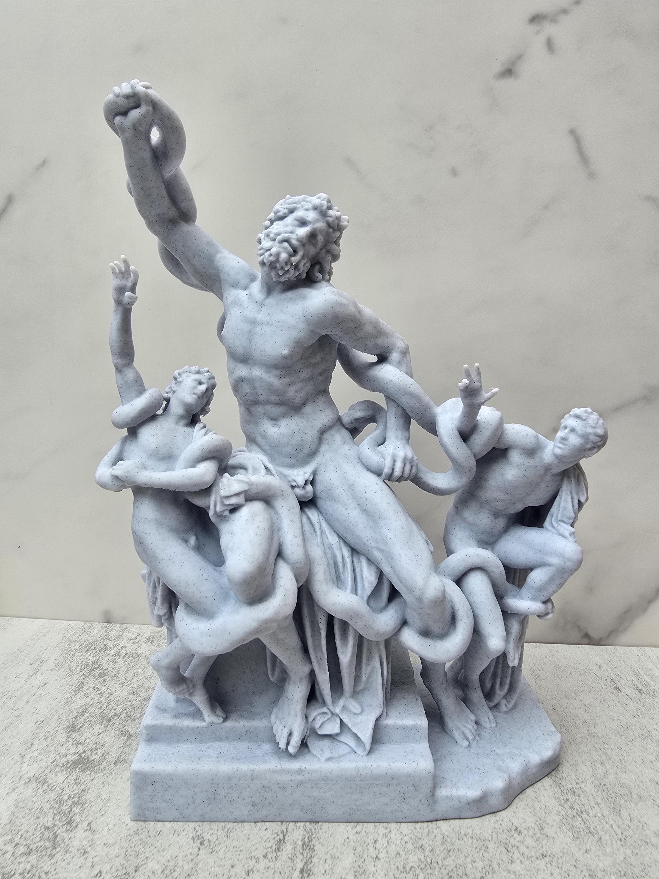 Laocoön and His Sons Statue – Greek Mythology Sculpture – 3D Printed Classical Art – Hellenistic Decor