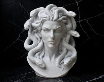 Medusa Bust, Snake Goddess Statue, Greek Mythology Decor, Dark Academia Decor, Gorgon Gift