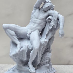 Barberini Faun Statue – Greek Mythology Decor – Sleeping Satyr Sculpture – 3D Printed Classical Art