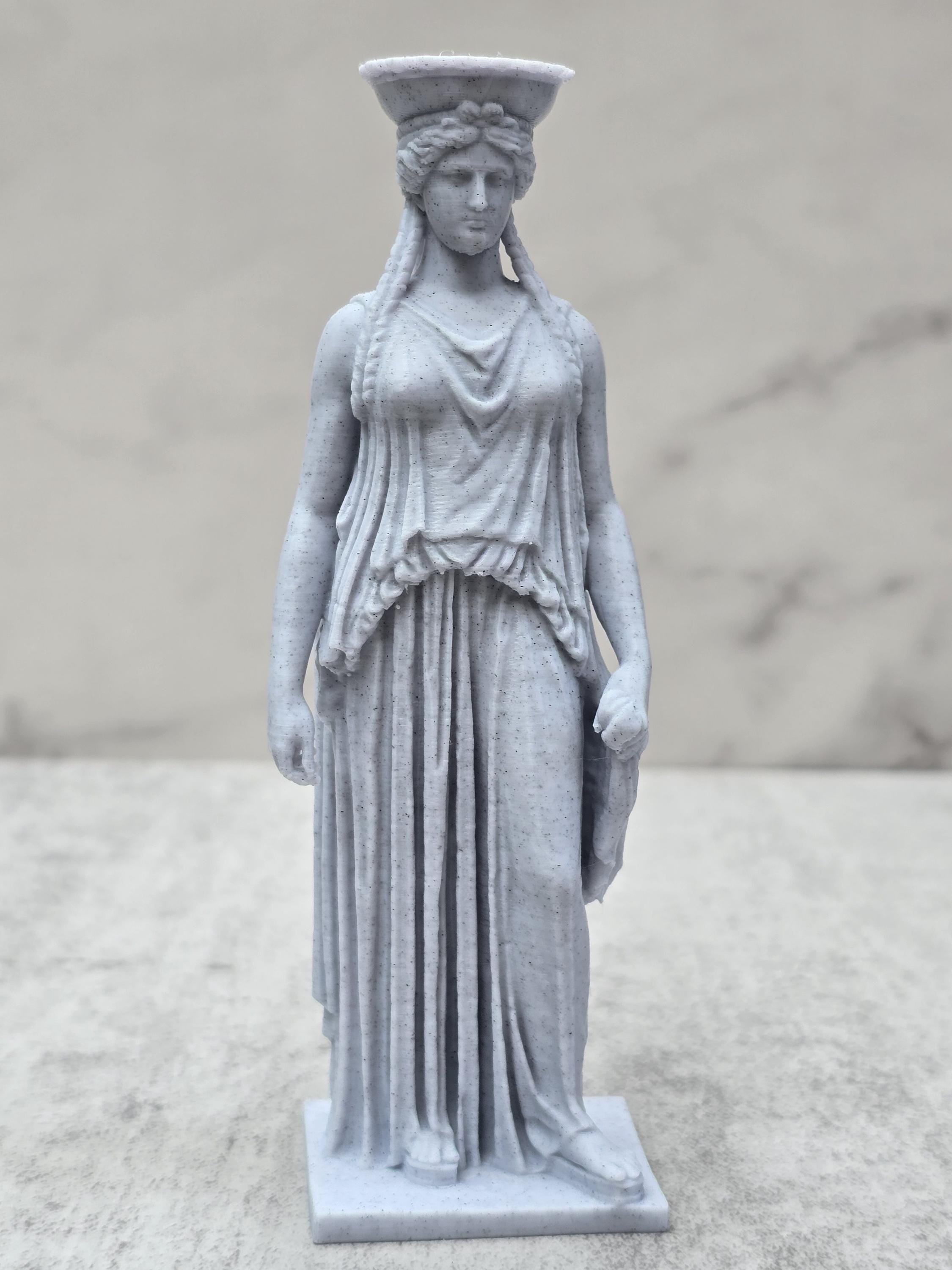 カリアティード像、アクロポリス美術3Dプリント、アテネのギリシャ女性