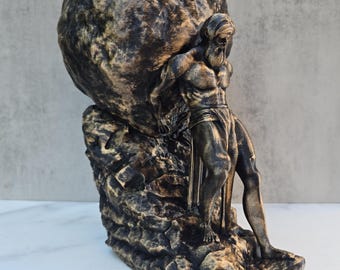 Sisyphus Statue, Greek Mythology Decor 3D Printed, Stoic Gift, Greek God Sculpture, Philosophy Desk Art, Existentialism Decor