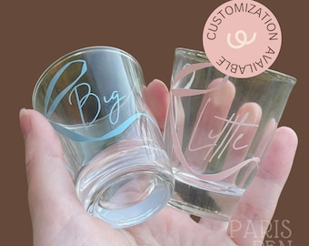 Sorority Big Little Shot Glasses | Bow Shot Glasses | Coquette Big Little Sorority Glasses