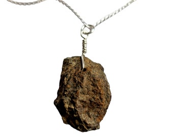 Stone Meteorite Necklace  - Drilled And beautifully presented