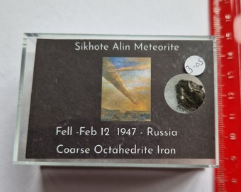 Super Boxed Sikhote Alin Iron Meteorite. - A Classic Russian Meteorite - 3.05 Grams