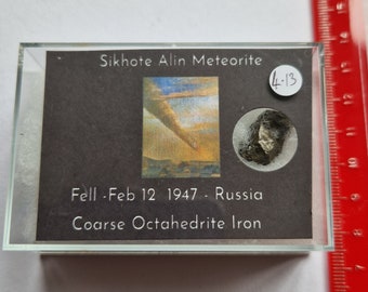 Super Boxed Sikhote Alin Iron Meteorite. - A Classic Russian Meteorite - 4.13 Grams