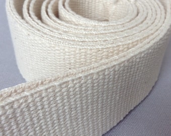 BEIGE//NATURAL 19 mm 3//4/" CANVAS Reinforced cotton Webbing tape Bag Belt x 1 Yard