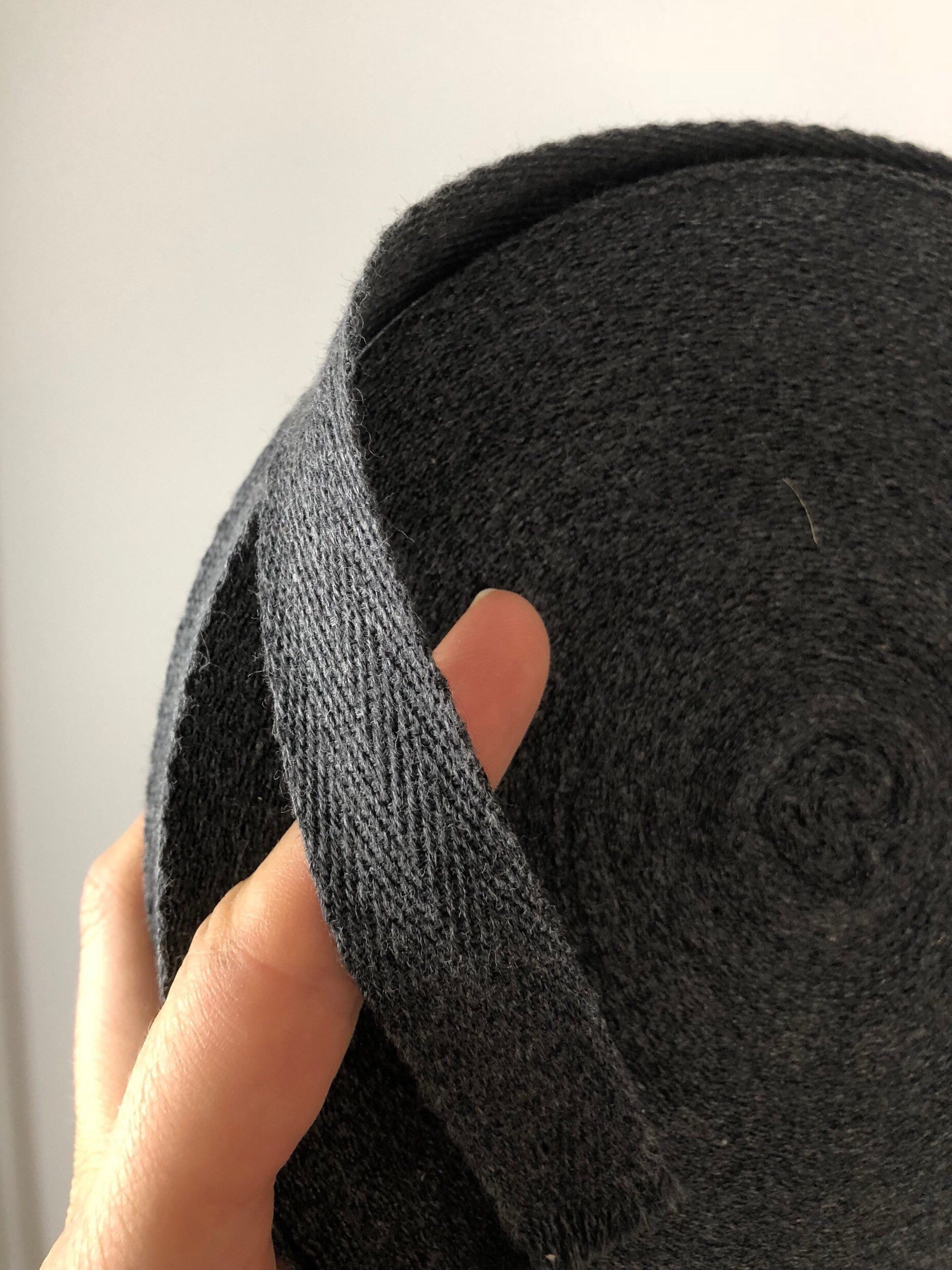 Heavyweight 1" Black Twill Tape, 72 Yard Roll