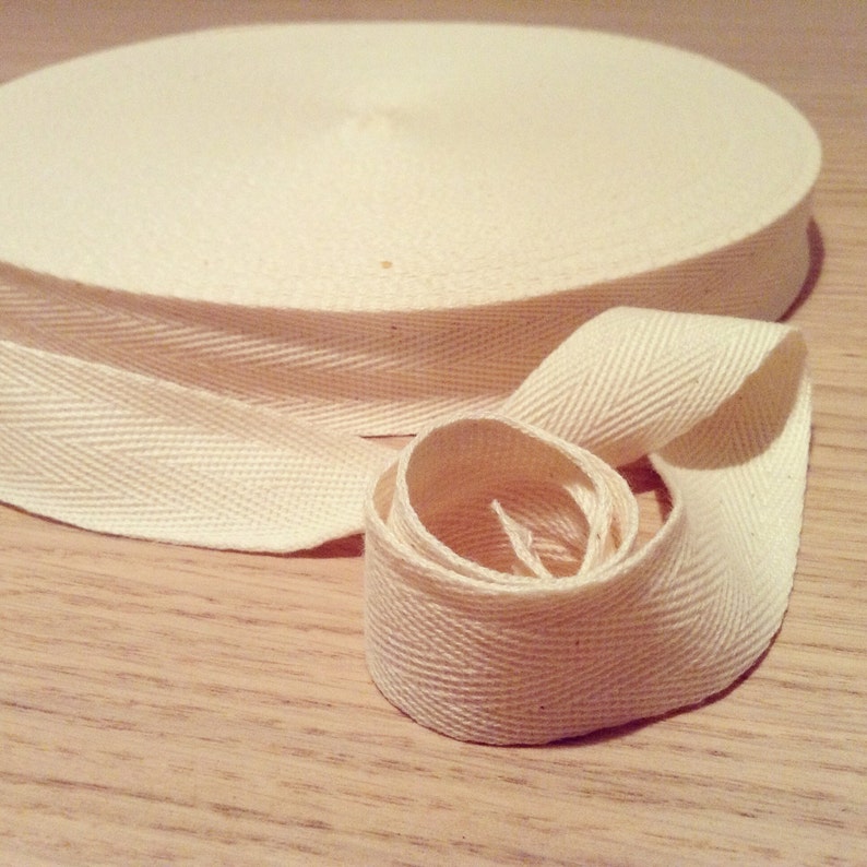 1 cotton twill tape herringbone tape sold by the yard Etsy