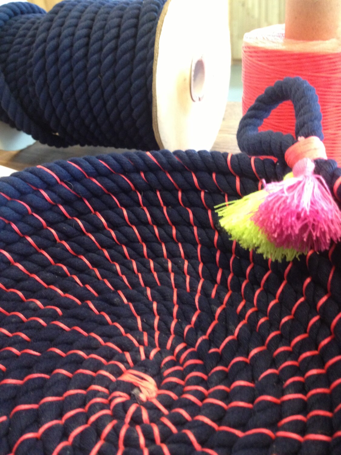 Coil Rope Bowl Tutorial and Materials. Woven Rope Basket Etsy